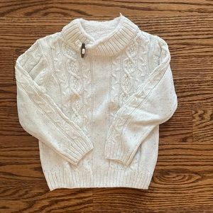 Janie and Jack Ivory shawl collar sweater - 3y